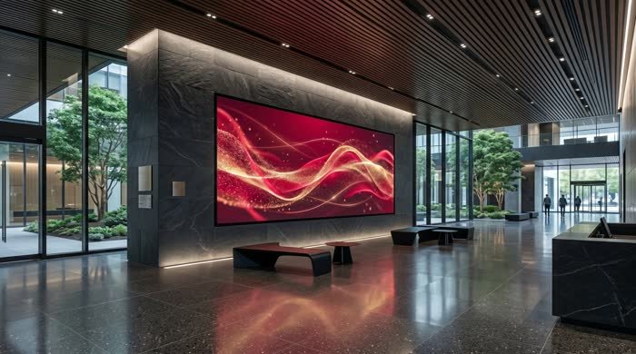 Indoor LED wall installation